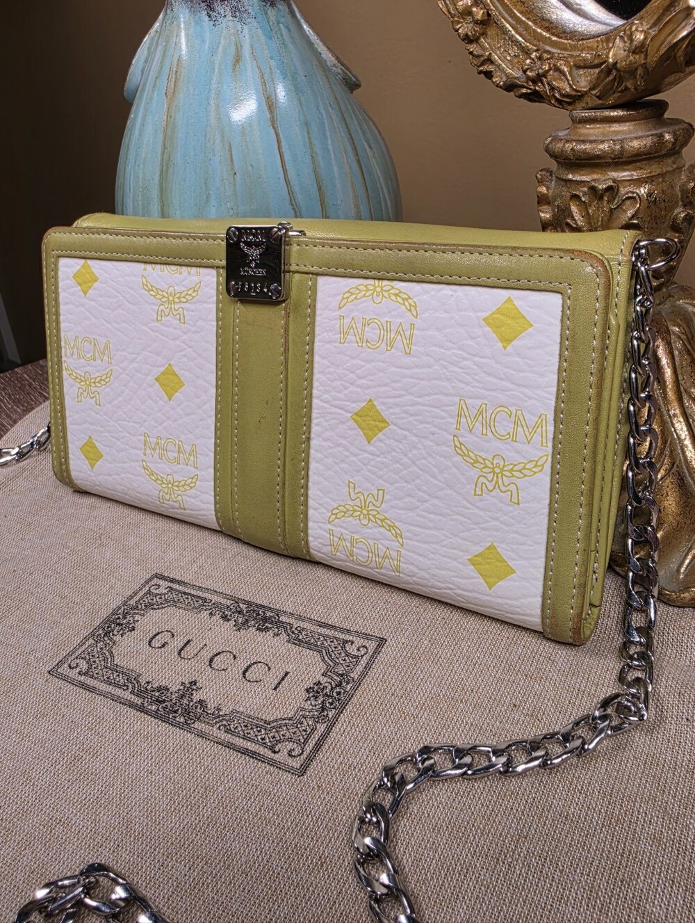 MCM Visetos Wallet w/ Unbranded Chain Strap Included (Retail $450) - Picture 2 of 10